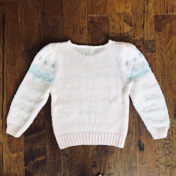 VINTAGE 80s Pastel Cable Knit Sweater - Picture 7 of 10